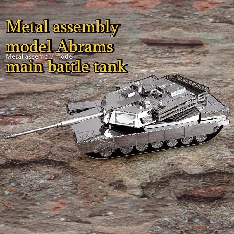 Metal 3D Puzzle Stainless Model Kit - M1 Abrams 3D Metall-Puzzle-Panzermodellbausatz aus Edelstahl,