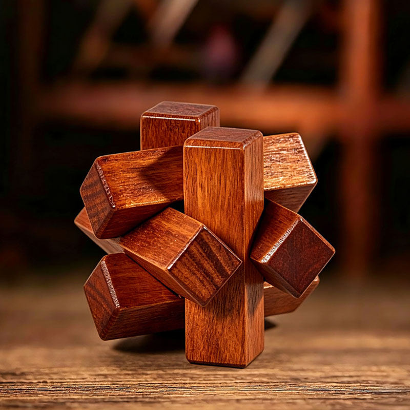3D Wooden Mechanical Puzzle Marble Run - Holzknoten-Puzzle IQ-Logiktraining Entwirrungs-Denksportspielzeug Lehrreiches Spaß-Herausforderungsspiel Geschenke