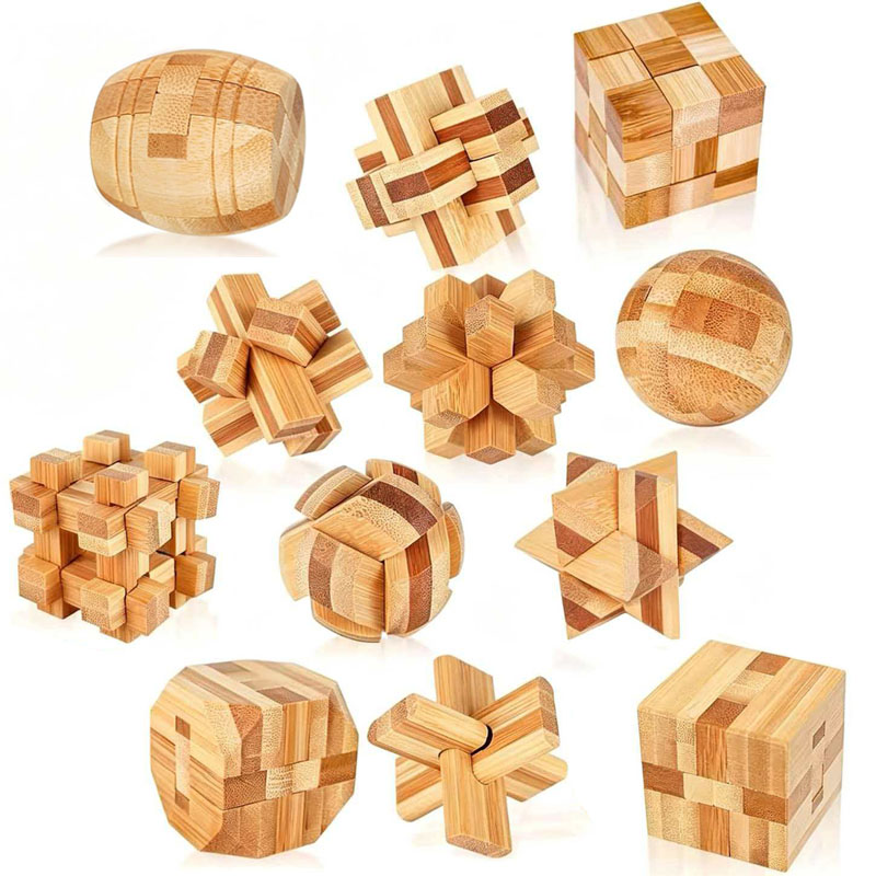 3D Wooden Mechanical Puzzle Marble Run - NEUES 4,5CM Lu Ban Schloss-Puzzle aus