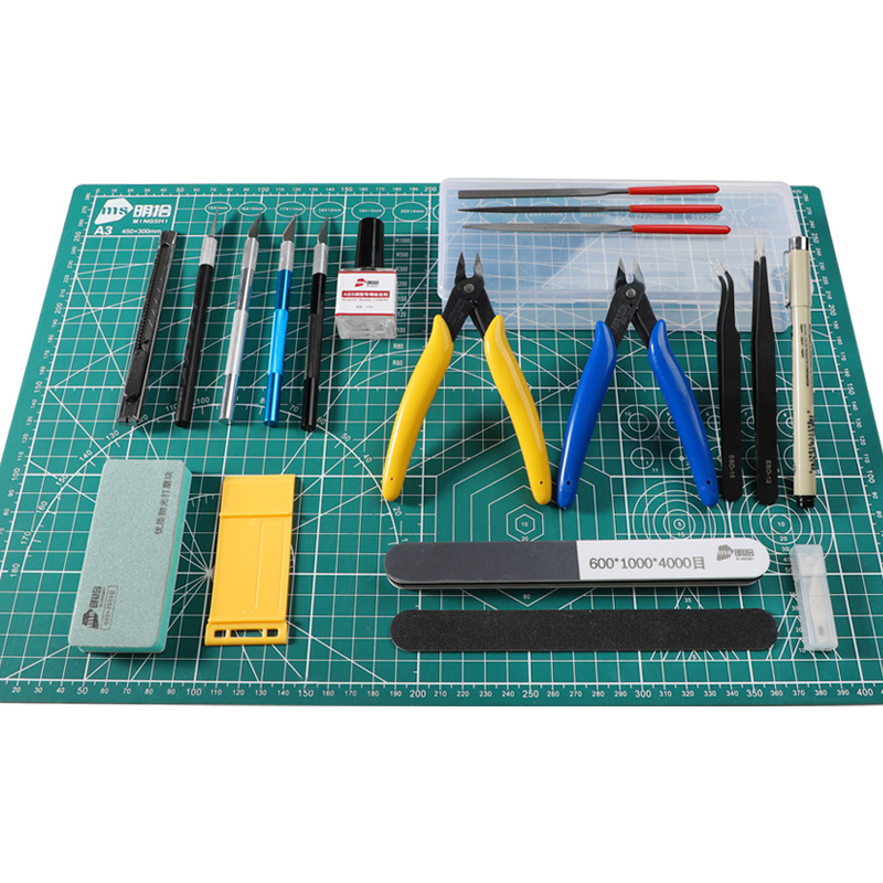 Modeling Tool Kit Tweezers Hobby Knife - Gundam Modellbau-Werkzeugset für Anfänger - Seitenschneider,