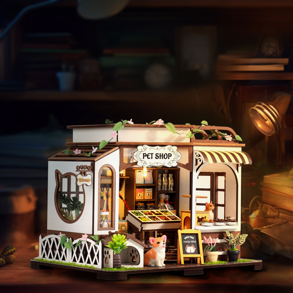 Miniature Led Light Kit For Dollhouse - DIY Holz Pet Shop Cottage Puppenhäuser