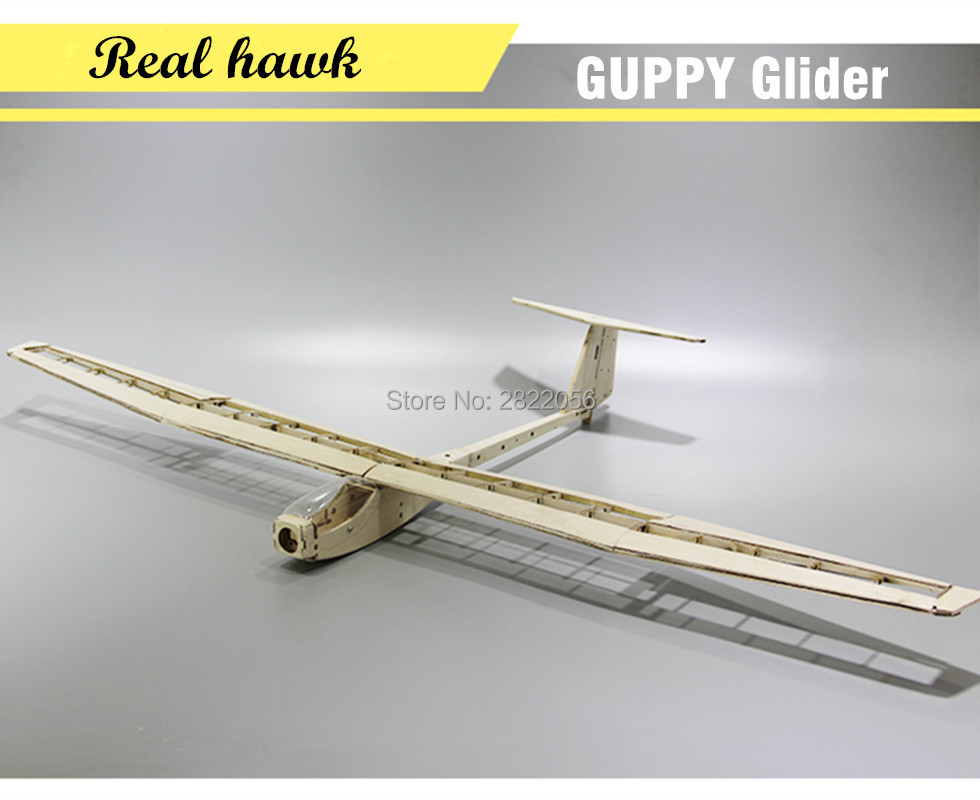 Laser Cut Wooden Model Kit Assembly - RC-Flugzeuge Lasergeschnittener Balsaholz-Bausatz Spannweite 1040mm GUPPY