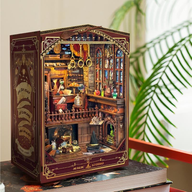 DIY Buchecke Regaleinsatz Kits – Diy Miniature Dollhouse Kit Book Nook Bewertung und Preis