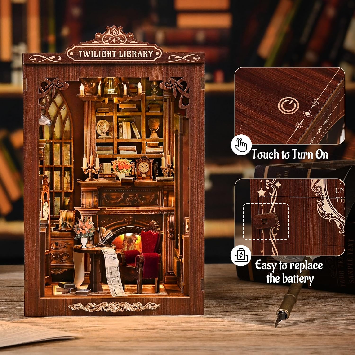 DIY Buchnischen-Set Miniatur-P – Diy Miniature Dollhouse Kit Book Nook Bewertung und Preis