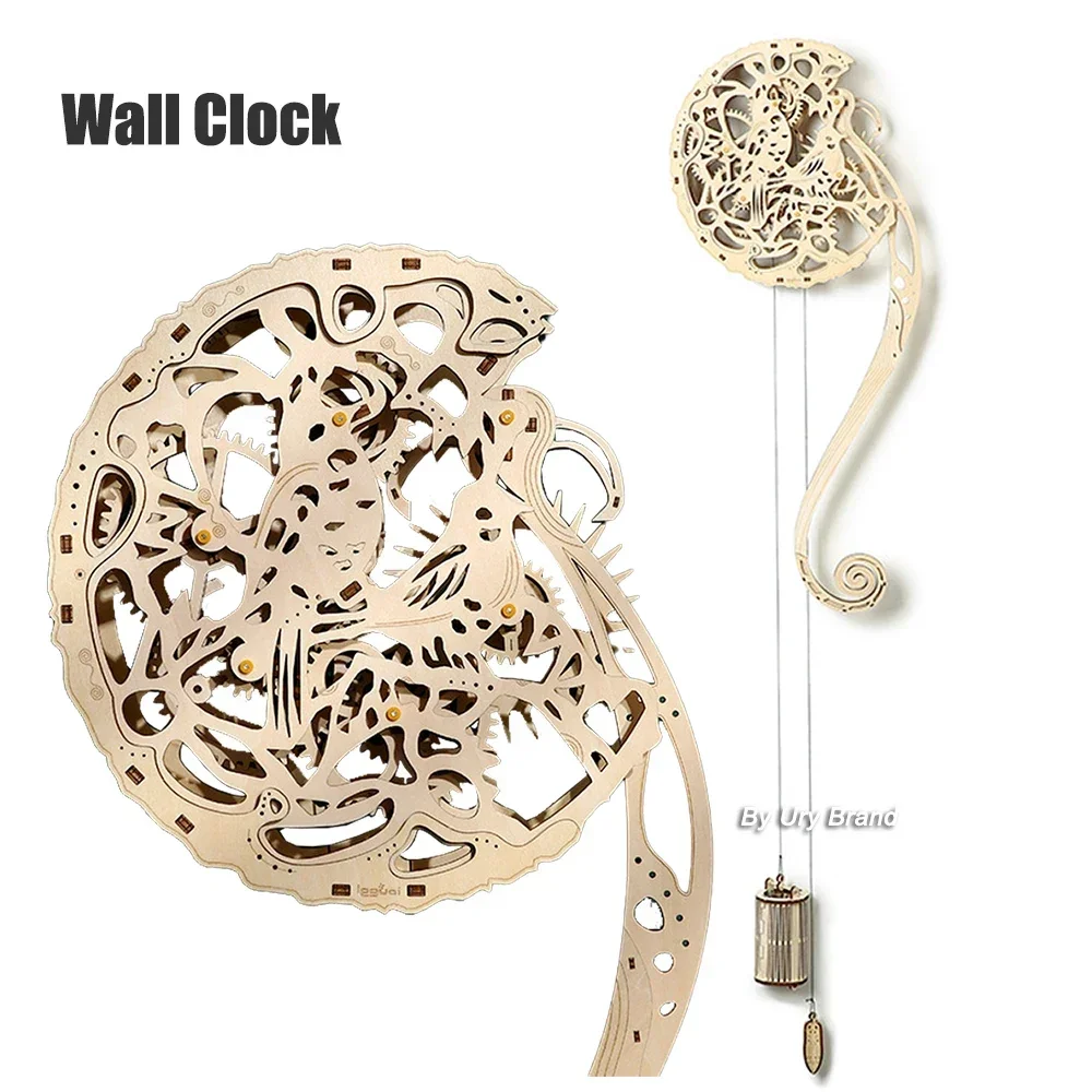 URY DIY 3D Holzpuzzle Eulen-Wa – Wooden Clock Puzzle Mechanical Pendulum Bewertung und Preis