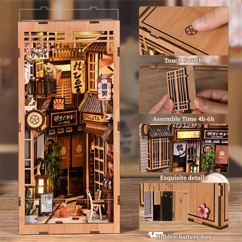 Zuuton Buchstütz Kit Gasse Jap – Book Nook Shelf Insert Alley Diy Bewertung und Preis
