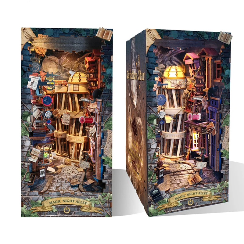 DIY Holz-Bücherregal-Einsatz-S – Book Nook Shelf Insert Alley Diy Bewertung und Preis