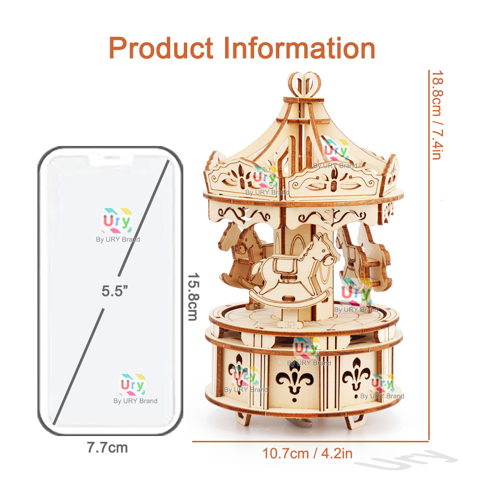 Drehbares DIY 3D-Puzzle Karuss – Music Box Wooden 3D Puzzle Rotating Bewertung und Preis