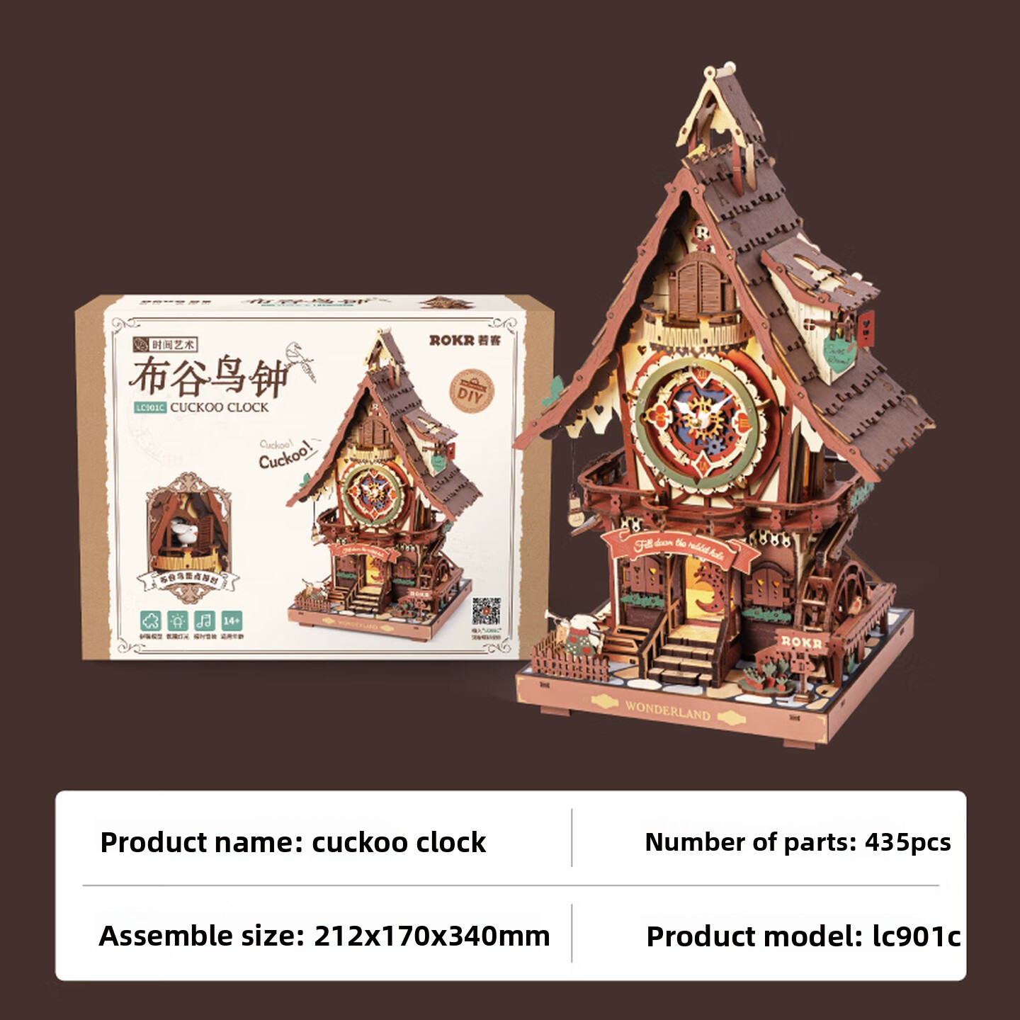 DIY Holz-Kuckucksuhr 3D-Bausat – Wooden Clock Puzzle Mechanical Pendulum Bewertung und Preis
