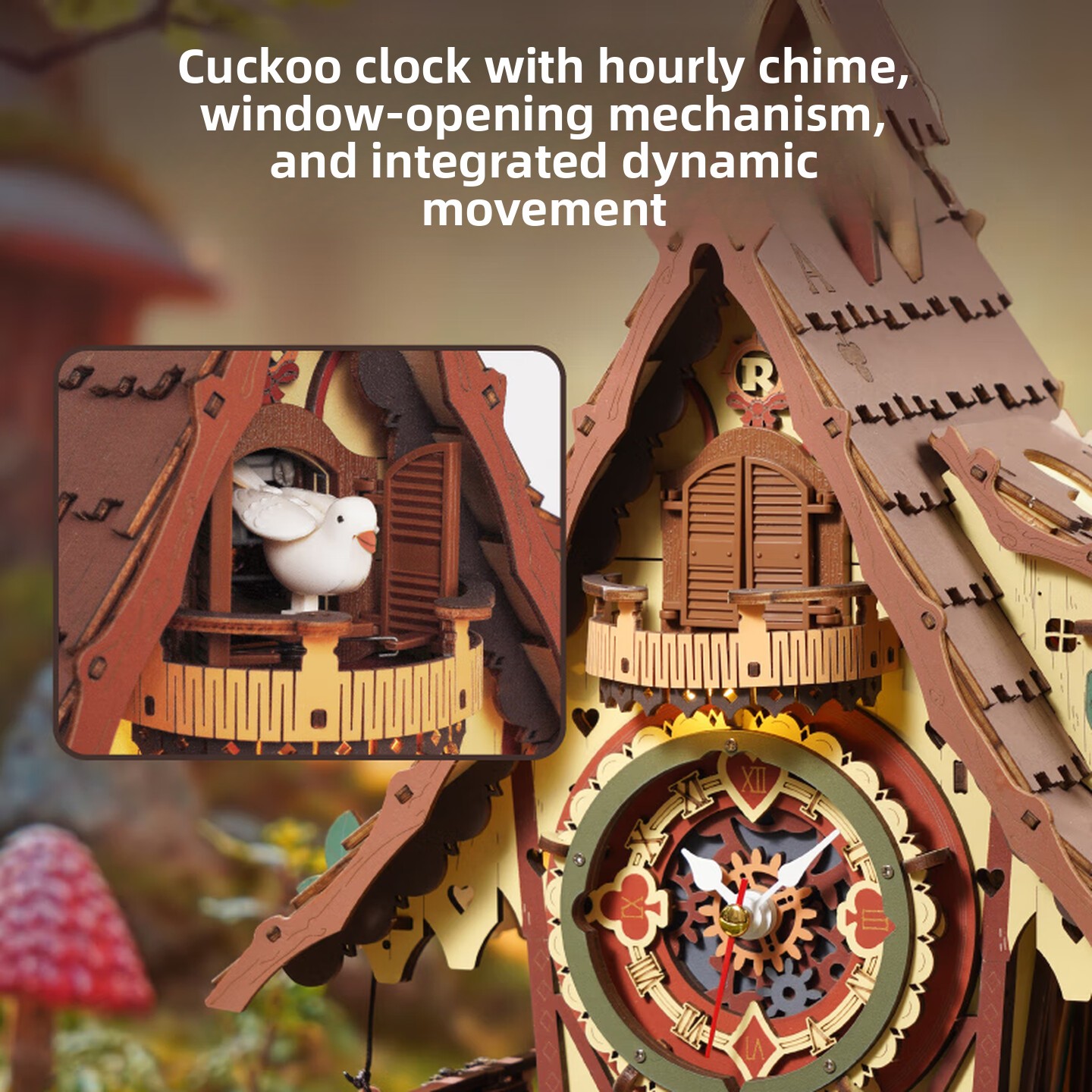 DIY Holz-Kuckucksuhr 3D-Bausat – Wooden Clock Puzzle Mechanical Pendulum Bewertung und Preis