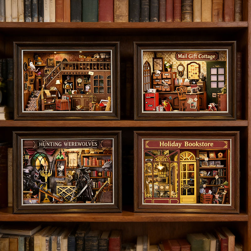 DIY 3D Holz-Büchernische-Set,  – Miniature Led Light Kit For Dollhouse Bewertung und Preis