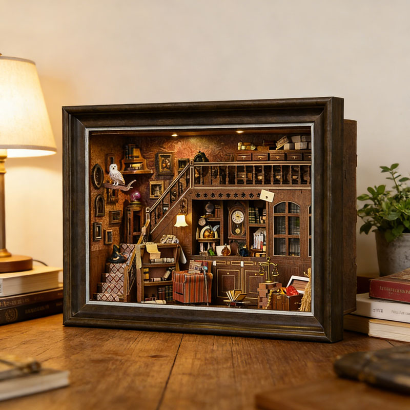 DIY 3D Holz-Büchernische-Set,  – Miniature Led Light Kit For Dollhouse Bewertung und Preis