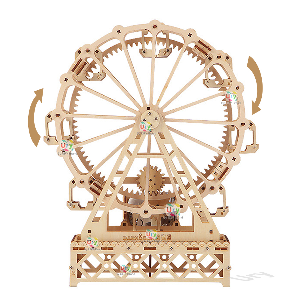 Drehbares DIY 3D Holzpuzzle Tr – Music Box Wooden 3D Puzzle Rotating Bewertung und Preis