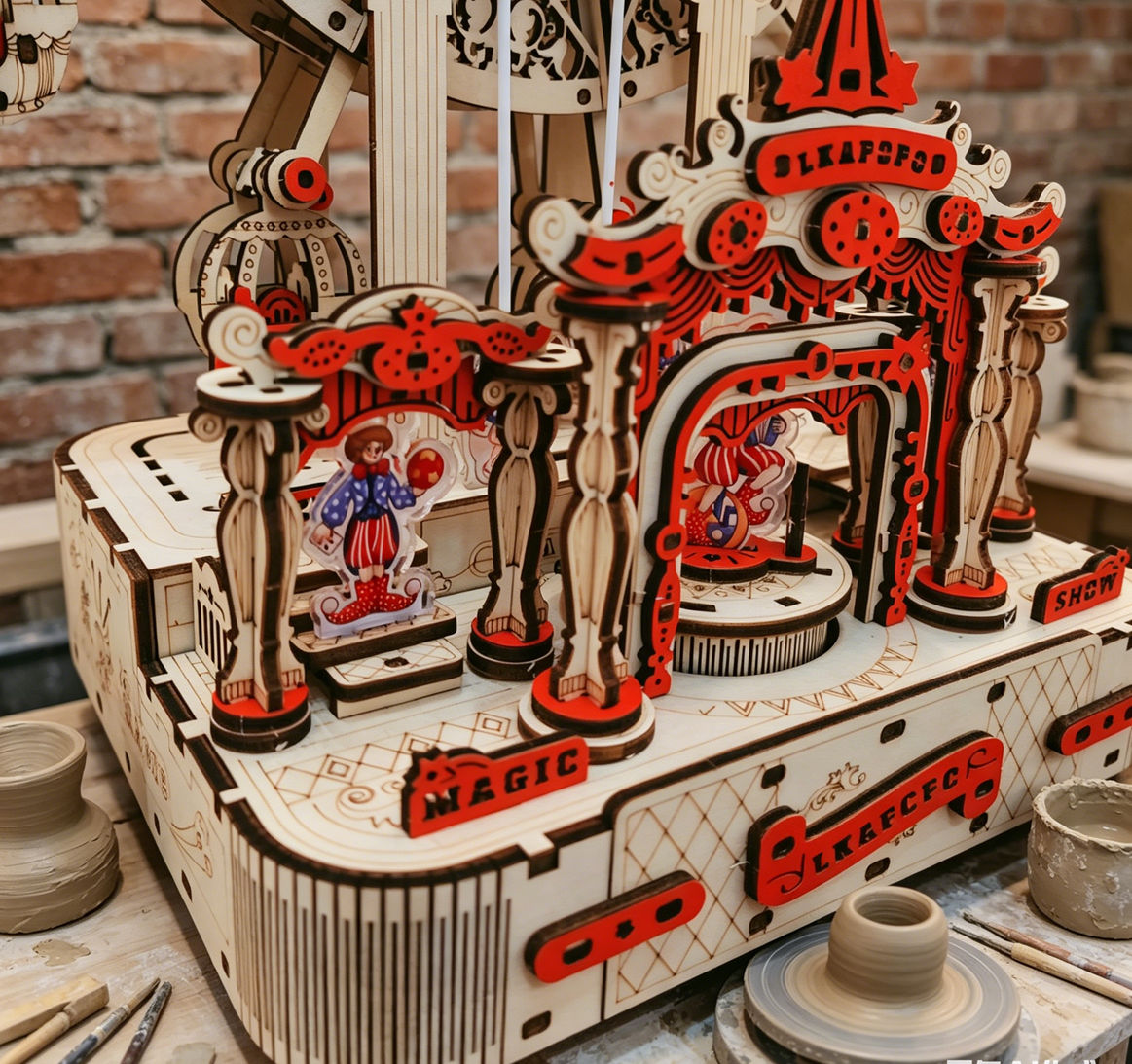 DIY Riesenrad 3D Holzpuzzle, R – Music Box Wooden 3D Puzzle Rotating Bewertung und Preis