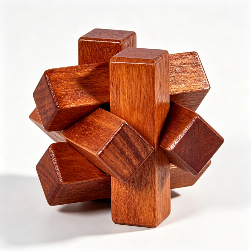 Holzknoten-Puzzle IQ-Logiktrai – 3D Wooden Mechanical Puzzle Marble Run Bewertung und Preis