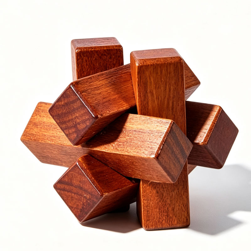 Holzknoten-Puzzle IQ-Logiktrai – 3D Wooden Mechanical Puzzle Marble Run Bewertung und Preis