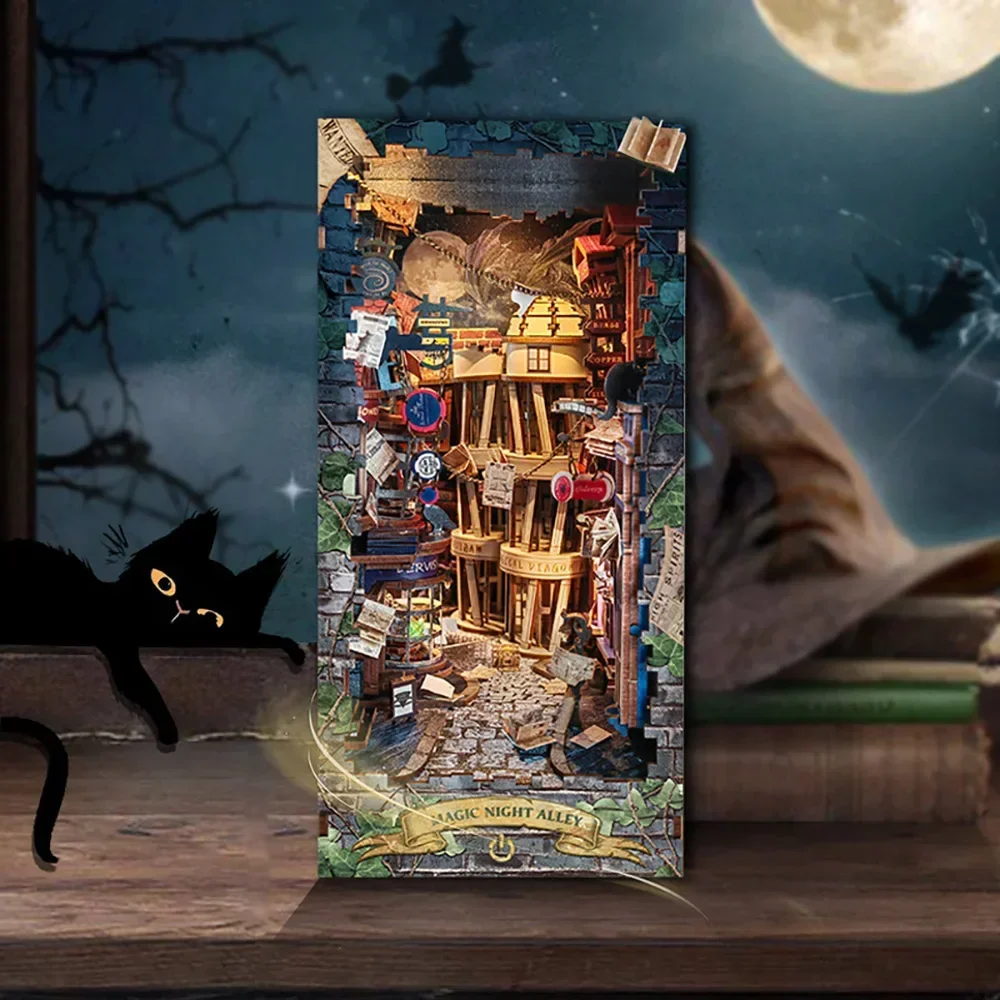 Retro DIY Magic Night Alley Ho – Book Nook Shelf Insert Alley Diy Bewertung und Preis