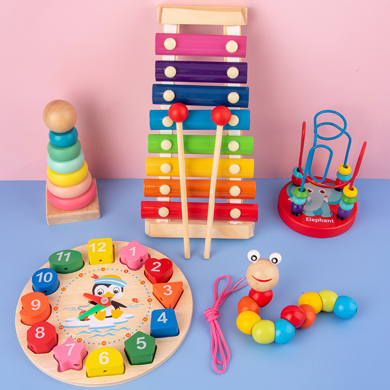 Montessori Baby Spielzeug Kind – 3D Wooden Mechanical Puzzle Marble Run Bewertung und Preis