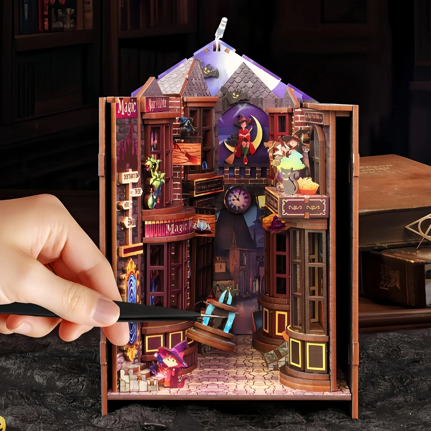 DIY-Bücherregal-Einsatz-Set „M – Book Nook Shelf Insert Alley Diy Bewertung und Preis