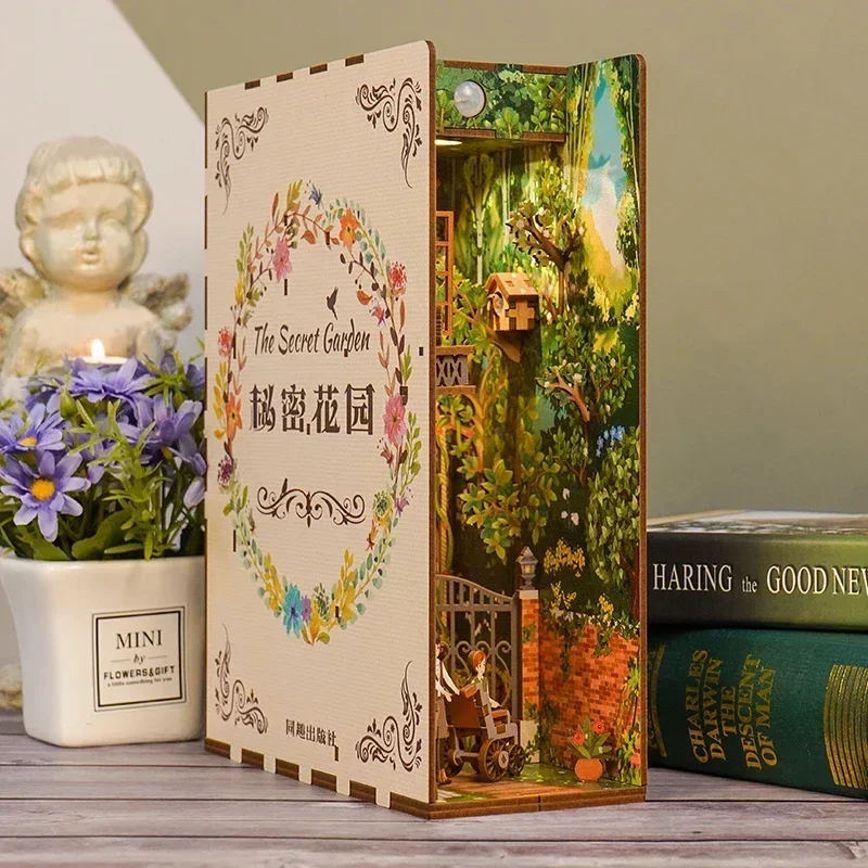 DIY Holz Buchecke Regal Einsat – Diy Miniature Dollhouse Kit Book Nook Bewertung und Preis