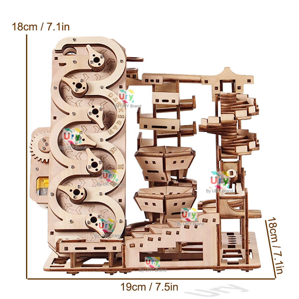 Ury 3D Holzpuzzle Elektrische  – 3D Wooden Mechanical Puzzle Marble Run Bewertung und Preis