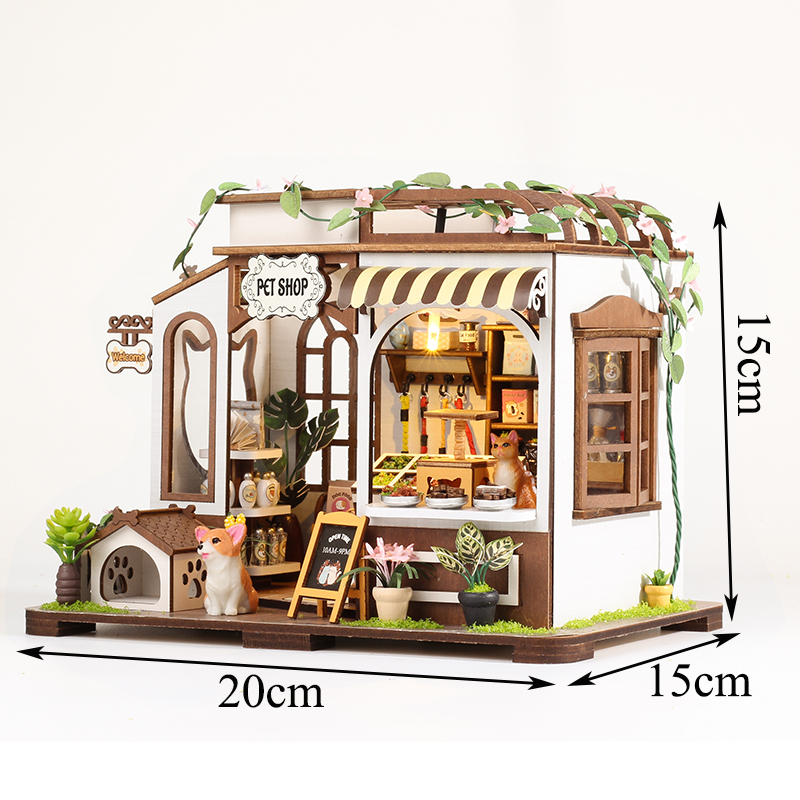 DIY Holz Pet Shop Cottage Pupp – Miniature Led Light Kit For Dollhouse Bewertung und Preis