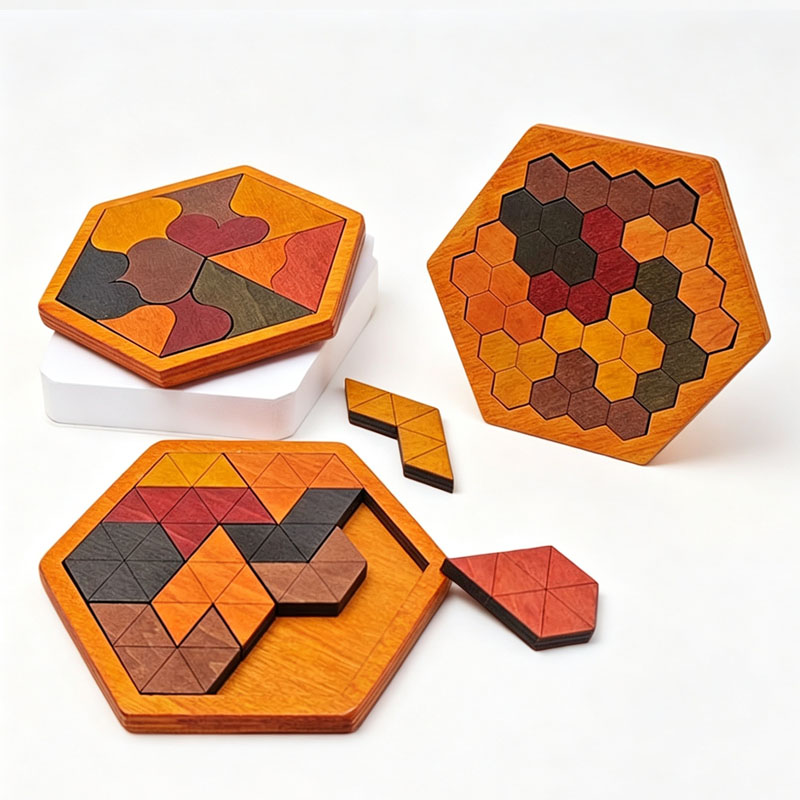 Holz-Tangram-Puzzle mit sechse – 3D Wooden Mechanical Puzzle Marble Run Bewertung und Preis