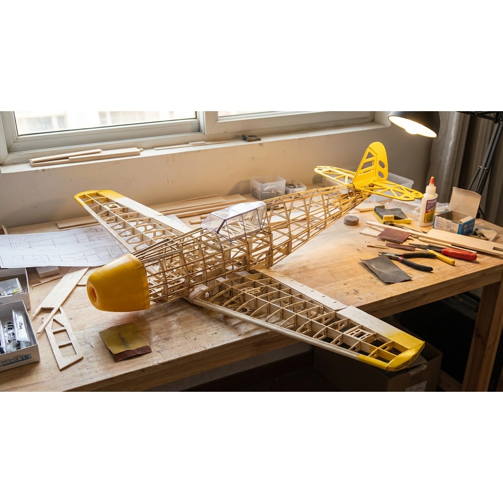 BF109 1020mm Lasergeschnittene – Laser Cut Wooden Model Kit Assembly Bewertung und Preis