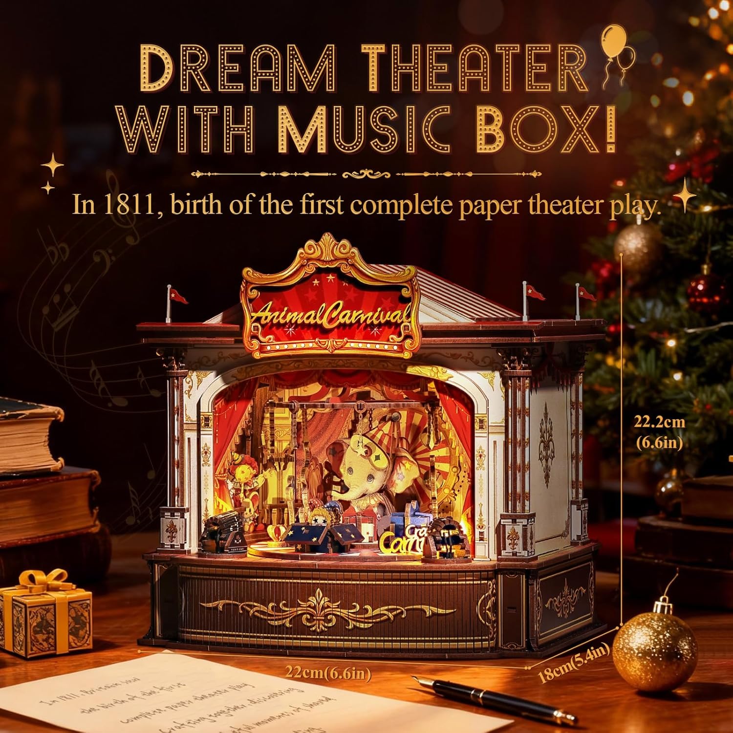 3D-Holzpuzzle-Musikbox - DIY-T – Music Box Wooden 3D Puzzle Rotating Bewertung und Preis
