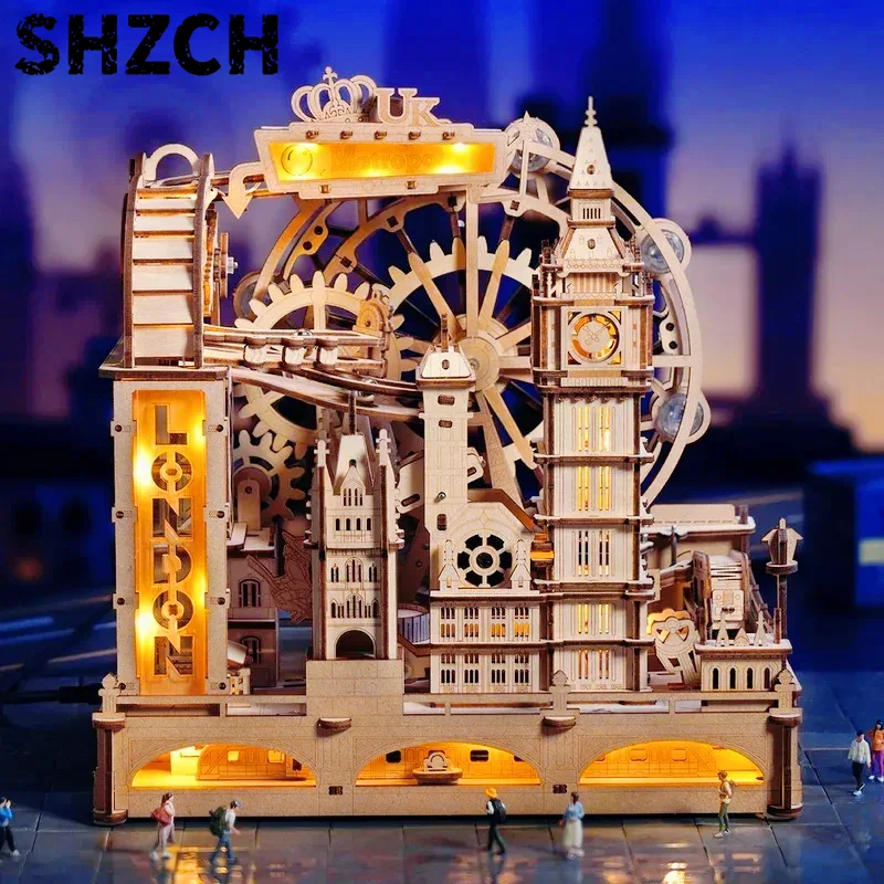 3D Holzpuzzle Marmorlaufbahn B – 3D Wooden Mechanical Puzzle Marble Run Bewertung und Preis